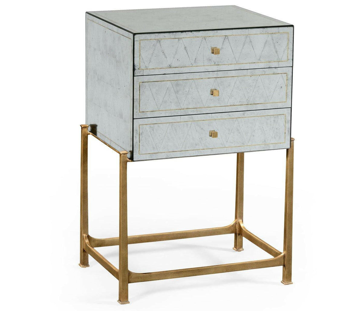 Jonathan Charles Small Chest of Drawers 1930s in Eglomise - Gilded.