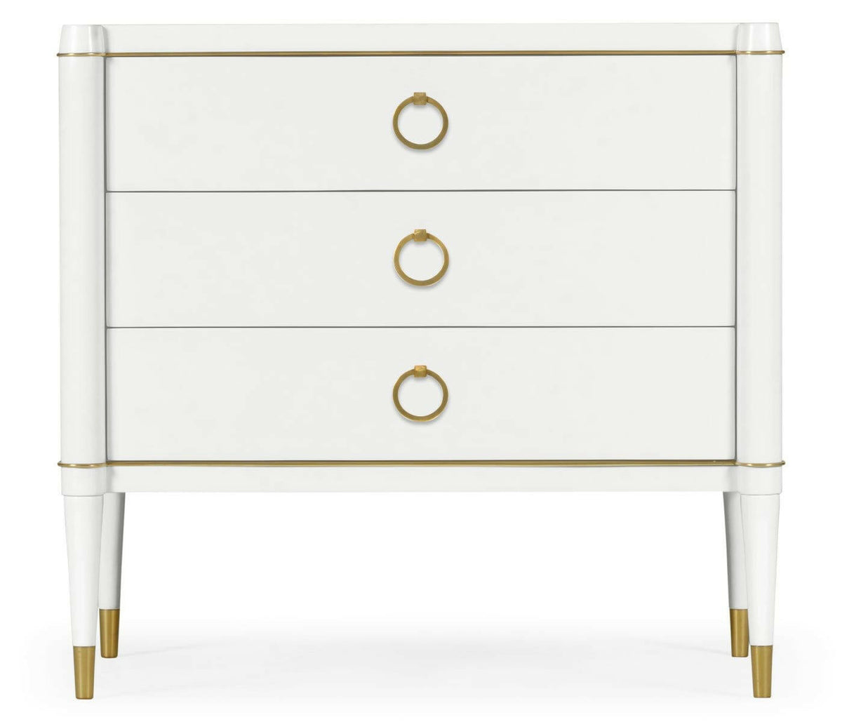 Jonathan Charles Small Chest of Drawers Painted Ivory.