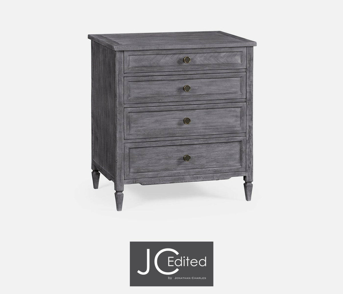 Jonathan Charles Small Chest of Drawers Rustic in Antique Dark Grey.