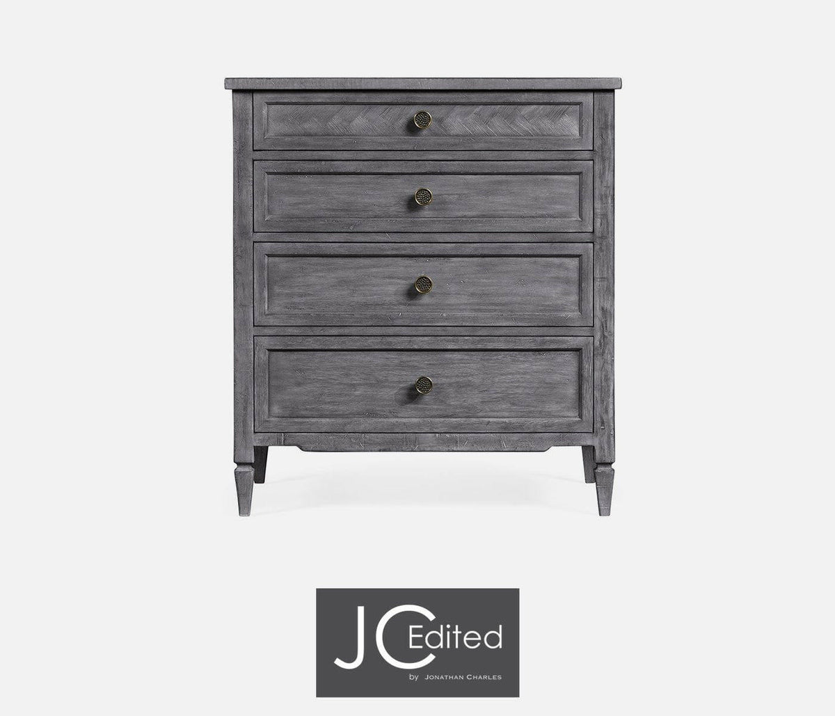 Jonathan Charles Small Chest of Drawers Rustic in Antique Dark Grey.