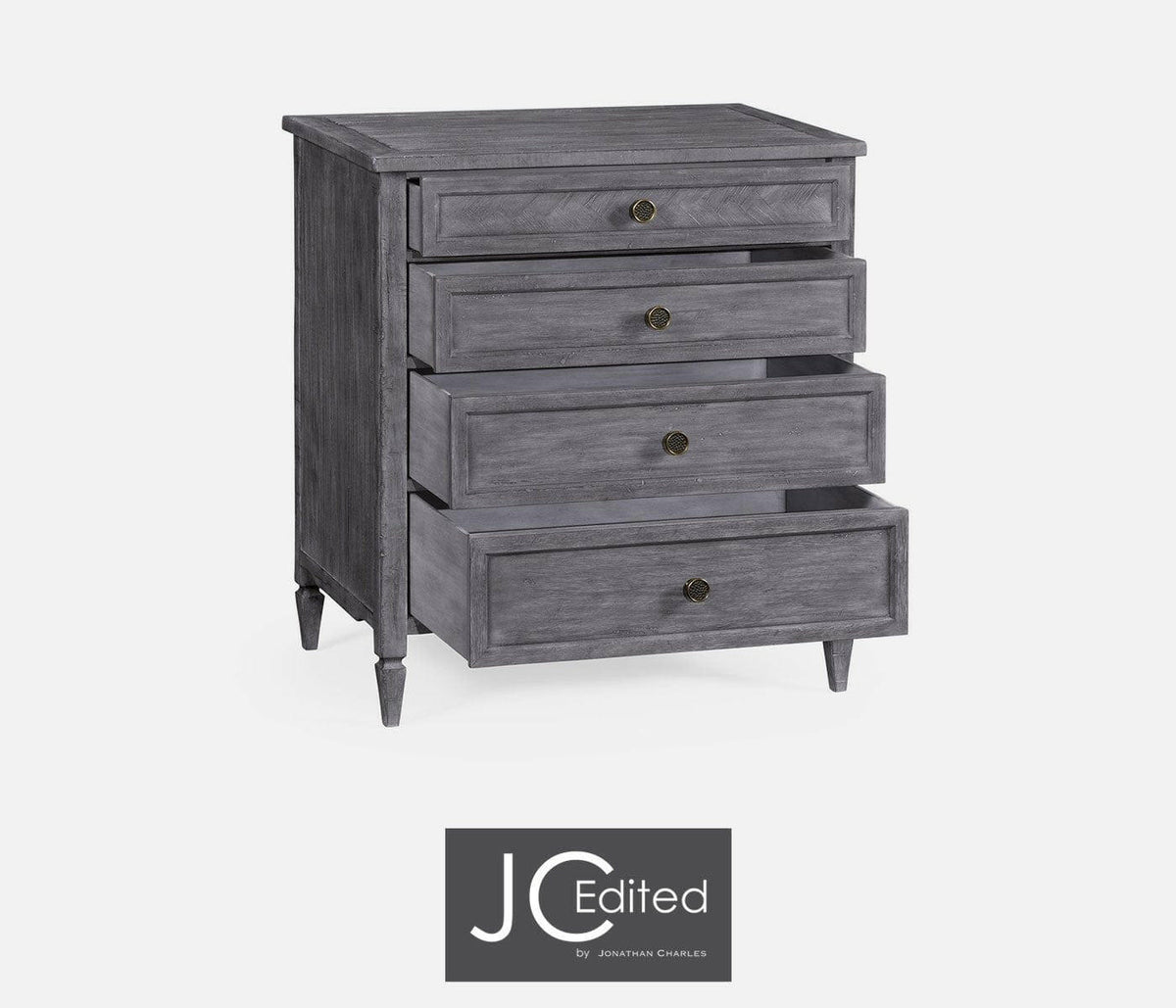 Jonathan Charles Small Chest of Drawers Rustic in Antique Dark Grey.
