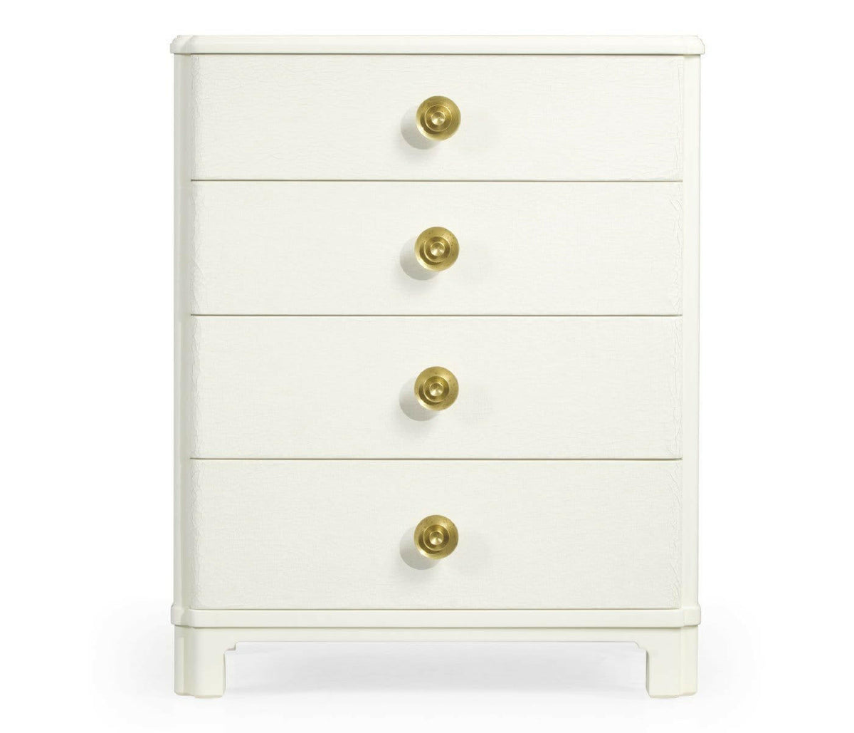 Jonathan Charles Small Chest of Four Drawers Crackle Ceramic Lacquer.