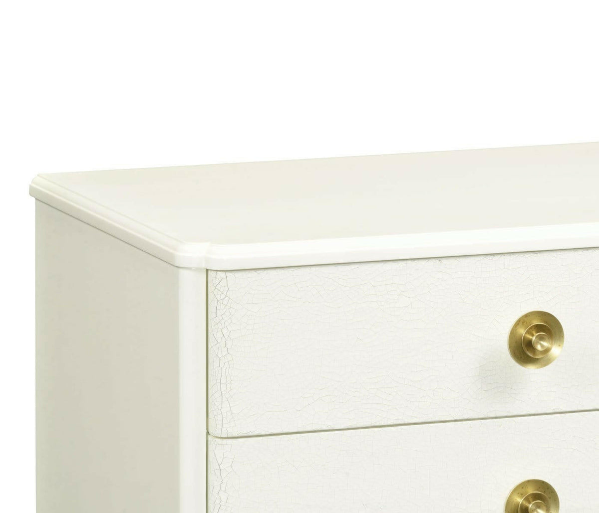 Jonathan Charles Small Chest of Four Drawers Crackle Ceramic Lacquer.
