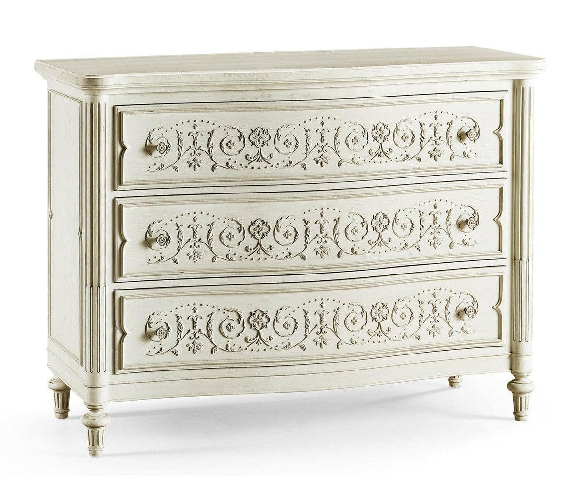 Jonathan Charles Stratus Chest of Drawers in White.