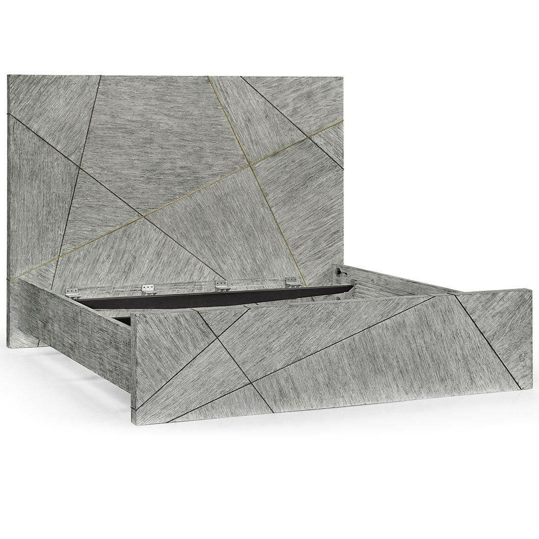 Jonathan Charles Super King Bed Frame Transitional in Dark French Oak.