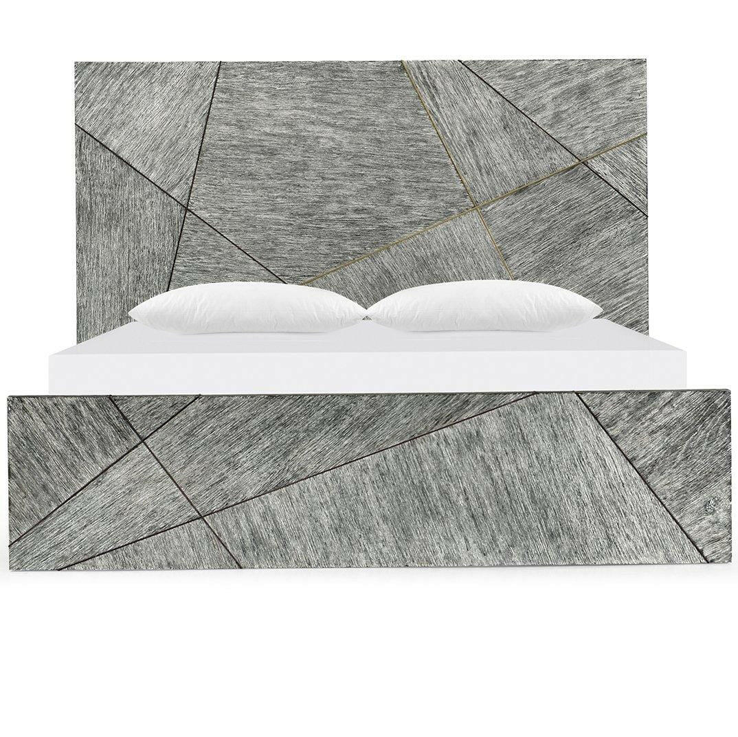 Jonathan Charles Super King Bed Frame Transitional in Dark French Oak.