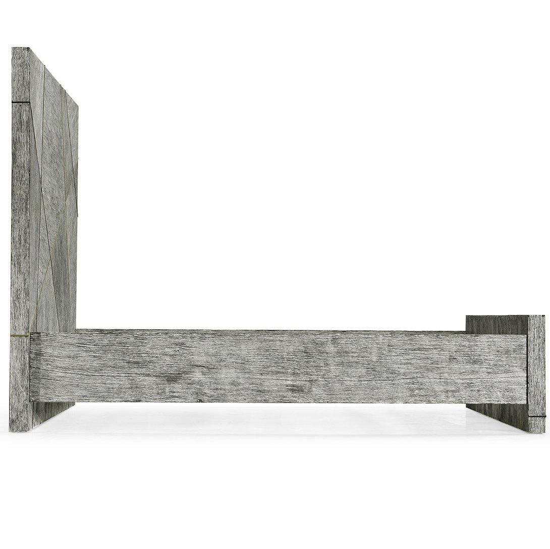 Jonathan Charles Super King Bed Frame Transitional in Dark French Oak.