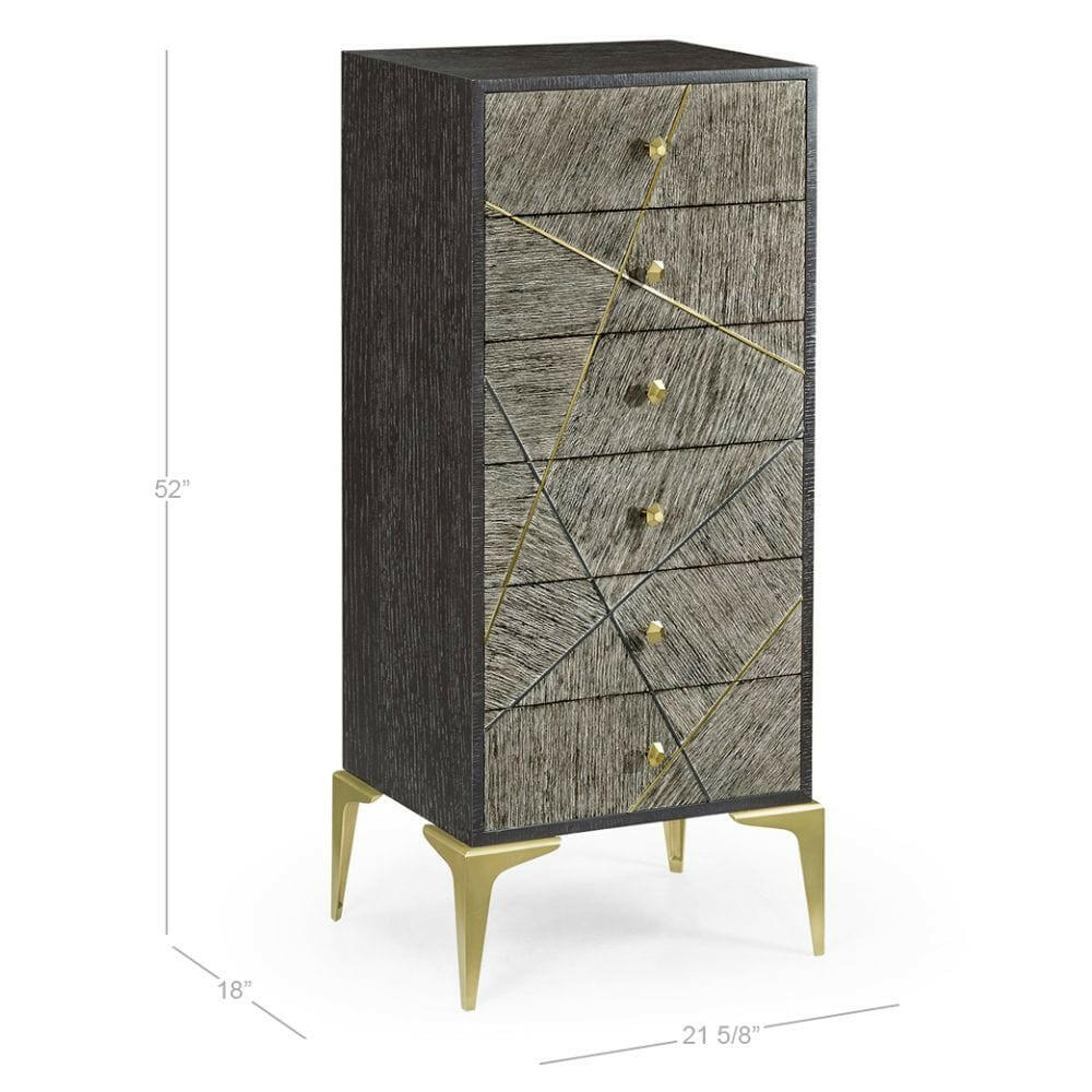 Jonathan Charles Tall Chest of Drawers Transitional - Dark French Oak.