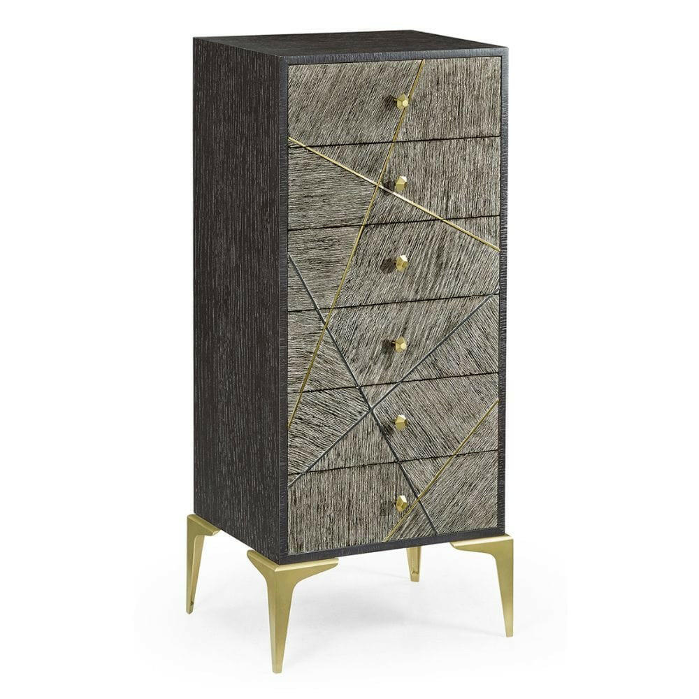 Jonathan Charles Tall Chest of Drawers Transitional - Dark French Oak.