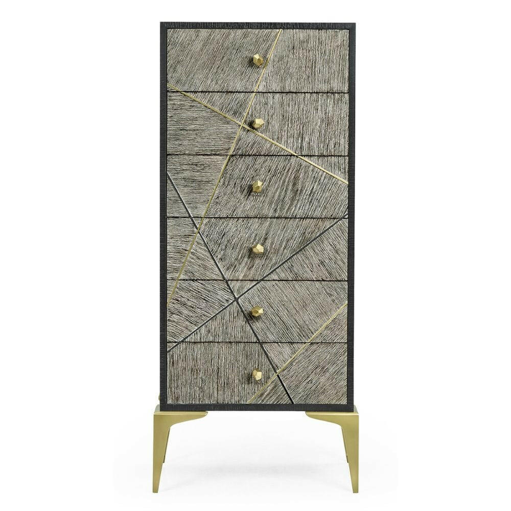 Jonathan Charles Tall Chest of Drawers Transitional - Dark French Oak.