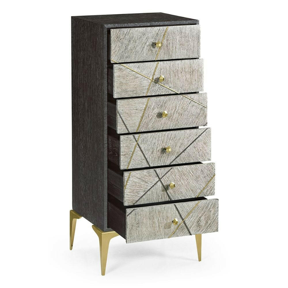 Jonathan Charles Tall Chest of Drawers Transitional - Light French Oak.