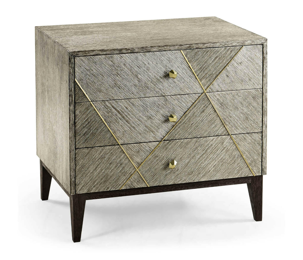 Jonathan Charles Transitional Bedside Chest of Drawers - Dark French Oak.