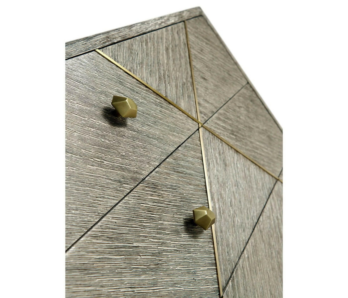 Jonathan Charles Transitional Bedside Chest of Drawers - Dark French Oak.