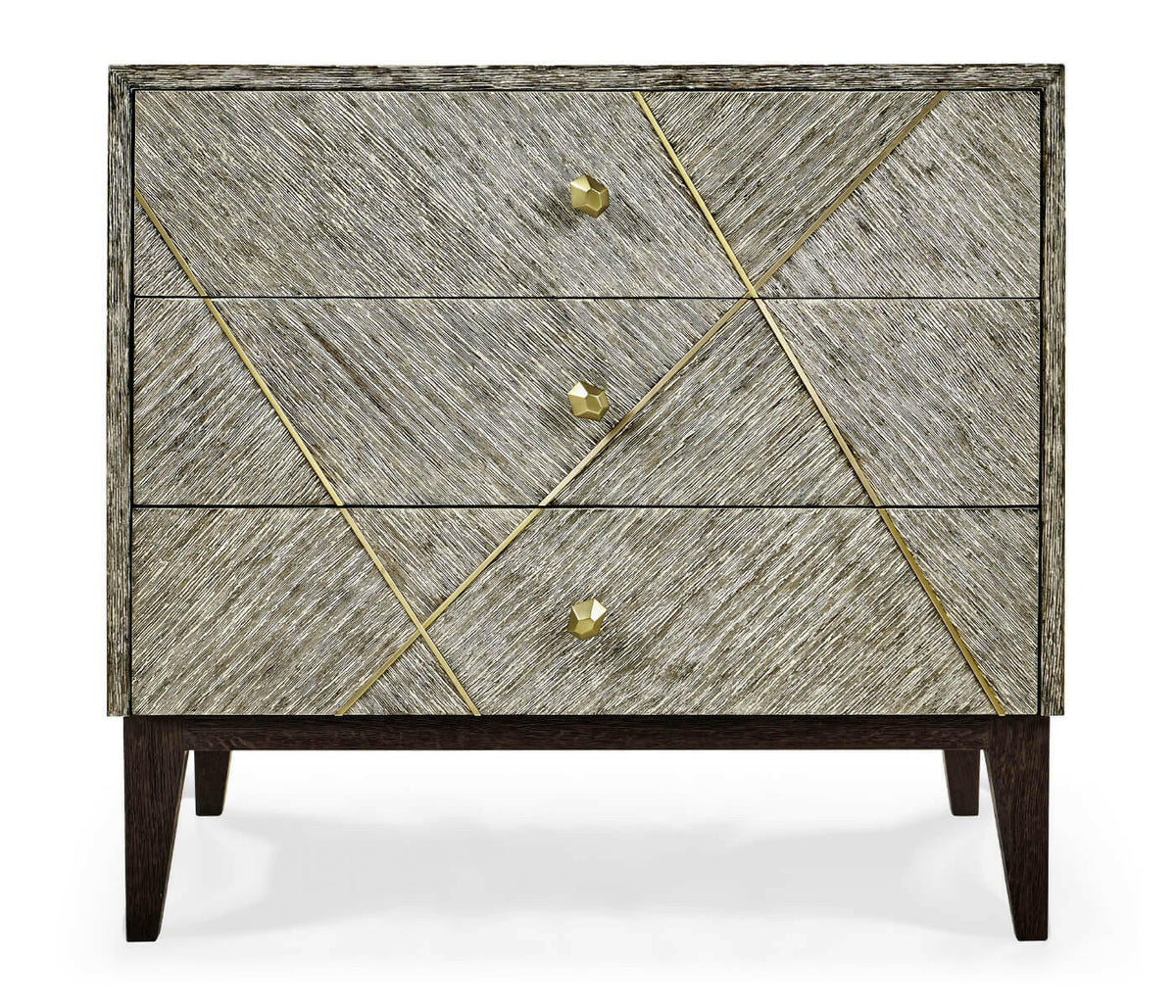 Jonathan Charles Transitional Bedside Chest of Drawers - Dark French Oak.