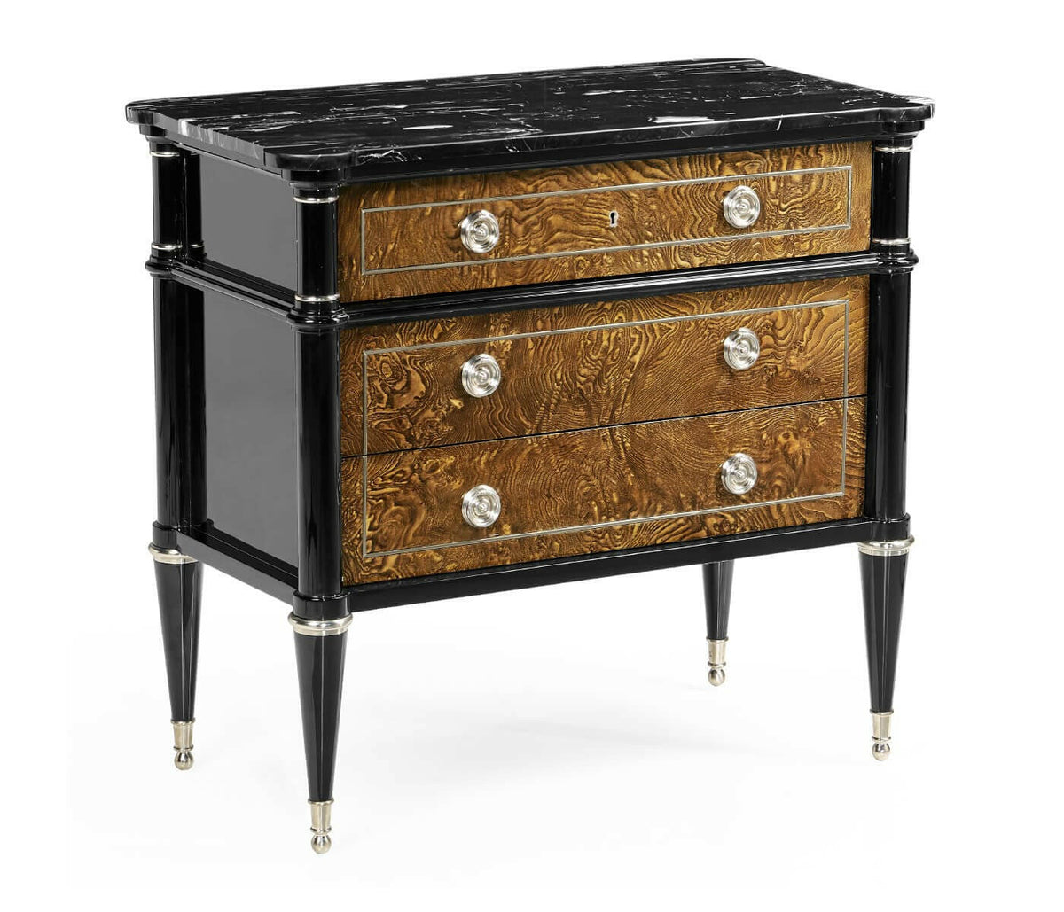 Jonathan Charles Wisconsin Bedside Table with Marble Top.