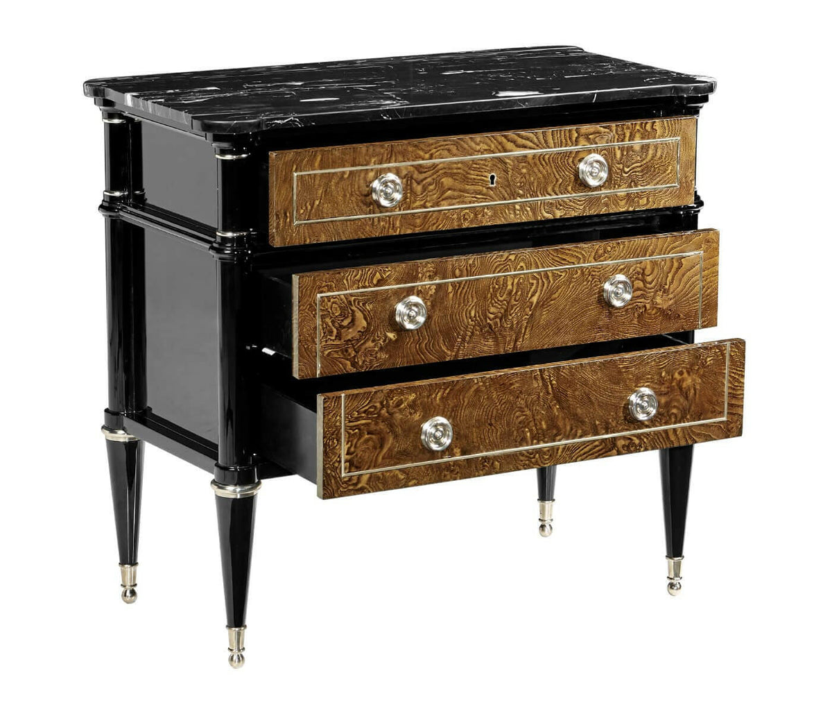 Jonathan Charles Wisconsin Bedside Table with Marble Top.