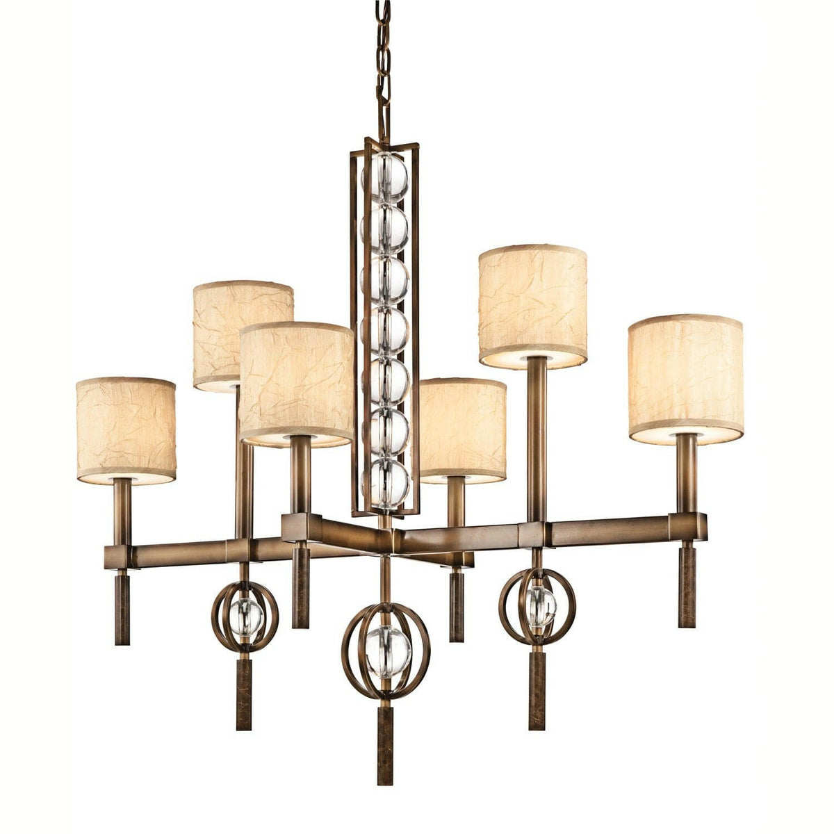Celestial 6 Light Rectangular Chandelier.