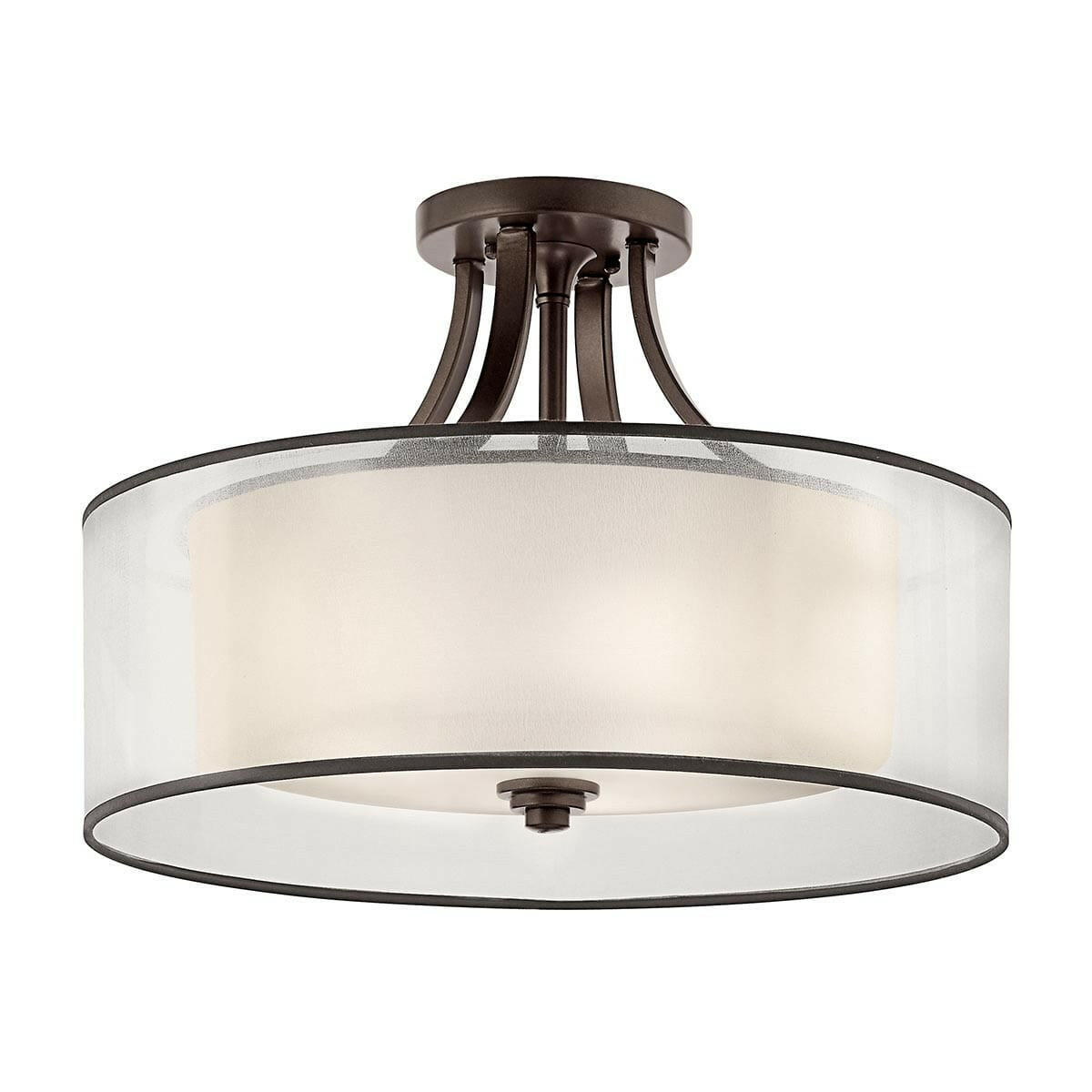 Kichler Lighting Lacey 4 Light Semi-Flush Mount – Mission Bronze House of Isabella UK