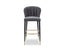 Liang & Eimil Dining Maya Bar Stool - Kaster II Anchor Grey Velvet House of Isabella UK