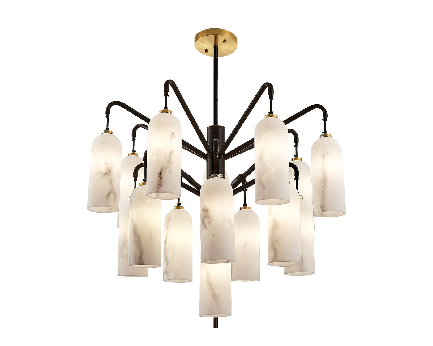 Liang & Eimil Lighting Amatti Chandelier - Alabaster & Black House of Isabella UK