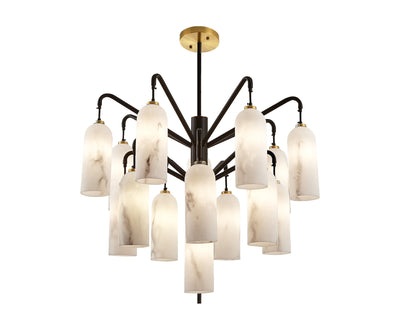 Liang & Eimil Lighting Amatti Chandelier - Alabaster & Black House of Isabella UK