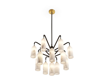 Liang & Eimil Lighting Amatti Chandelier - Alabaster & Black House of Isabella UK