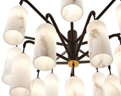 Liang & Eimil Lighting Amatti Chandelier - Alabaster & Black House of Isabella UK