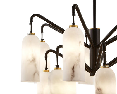 Liang & Eimil Lighting Amatti Chandelier - Alabaster & Black House of Isabella UK