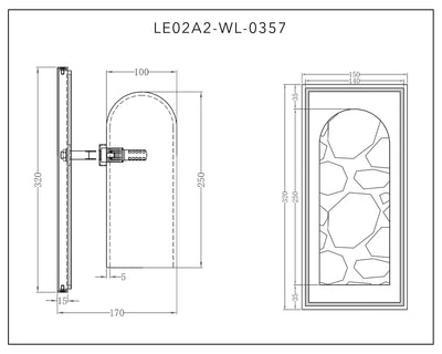 Liang & Eimil Lighting Amatti Wall Light - Alabaster, Black, Brass House of Isabella UK