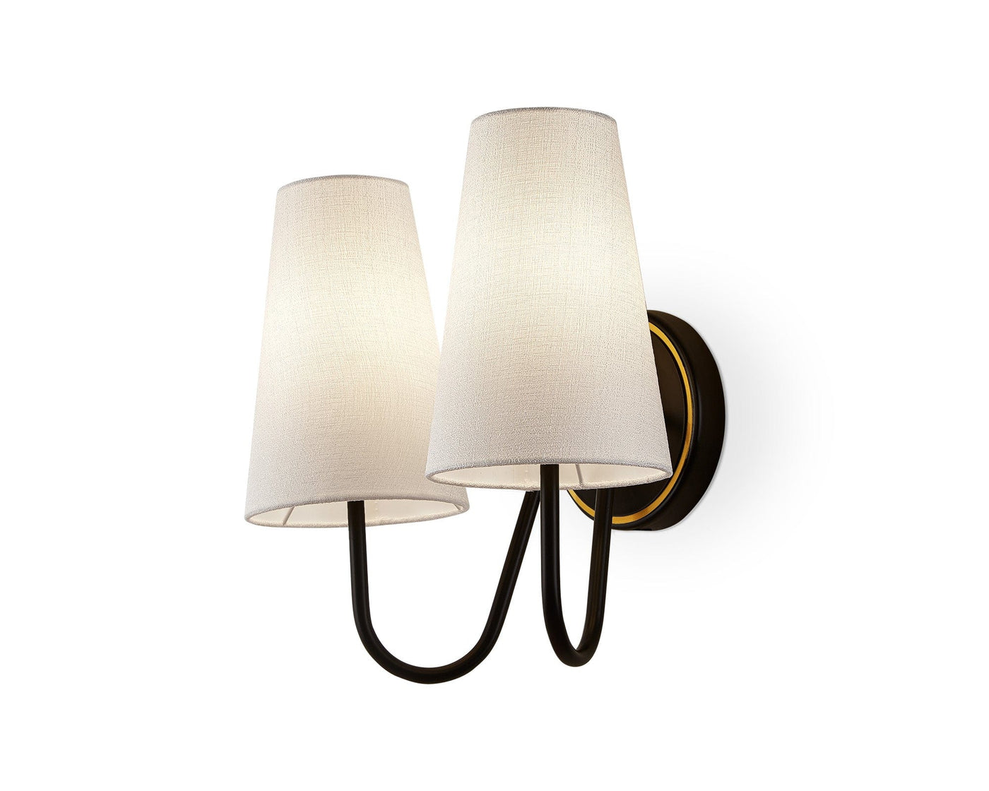 Liang & Eimil Lighting Gildan Wall Light - White, Black & Brass House of Isabella UK