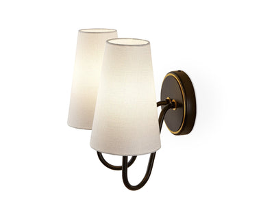 Liang & Eimil Lighting Gildan Wall Light - White, Black & Brass House of Isabella UK