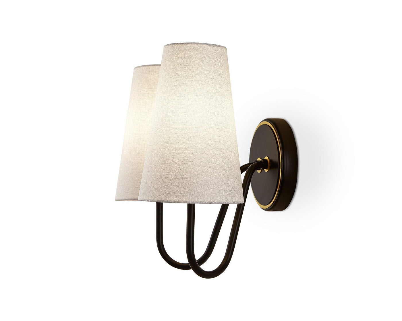 Liang & Eimil Lighting Gildan Wall Light - White, Black & Brass House of Isabella UK