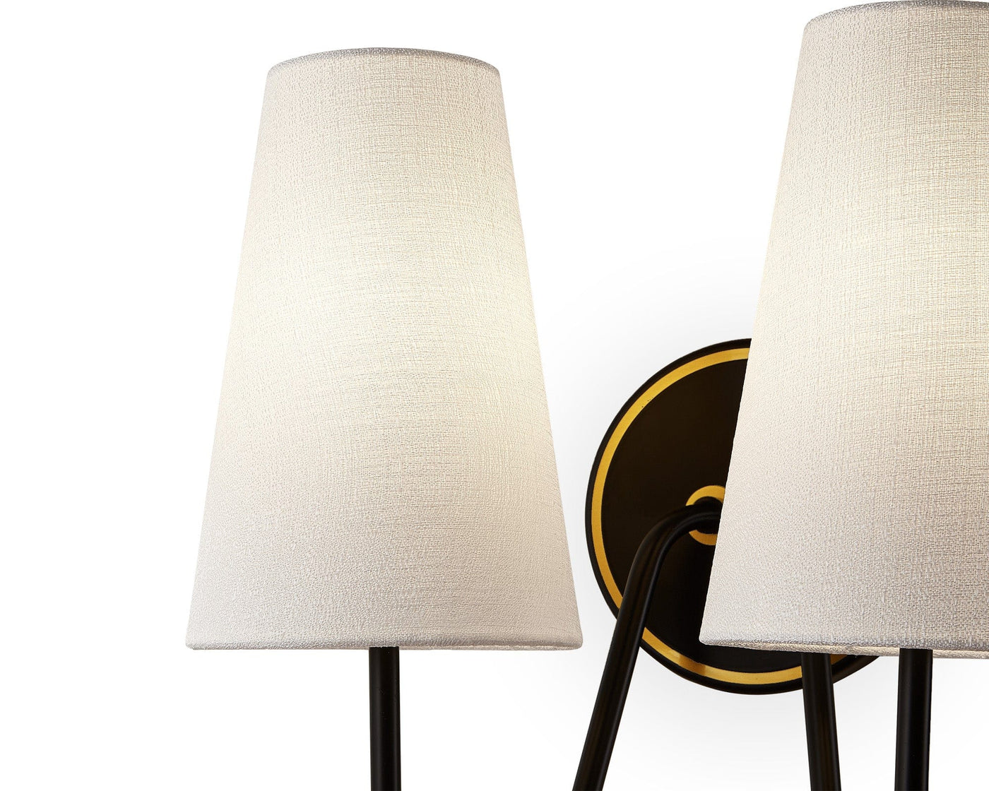 Liang & Eimil Lighting Gildan Wall Light - White, Black & Brass House of Isabella UK