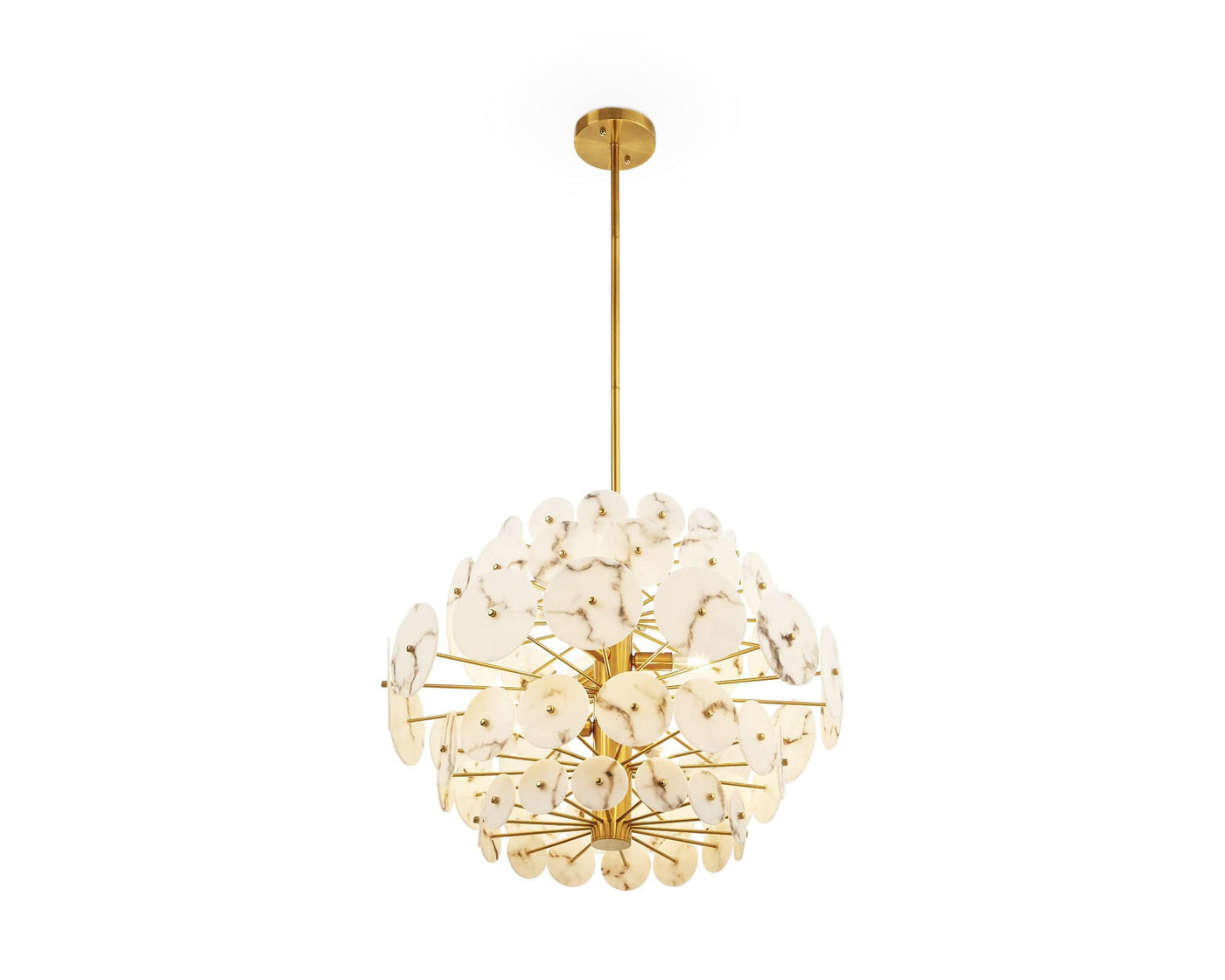 Liang & Eimil Lighting Momo Chandelier - Antique Brass & Alabaster House of Isabella UK