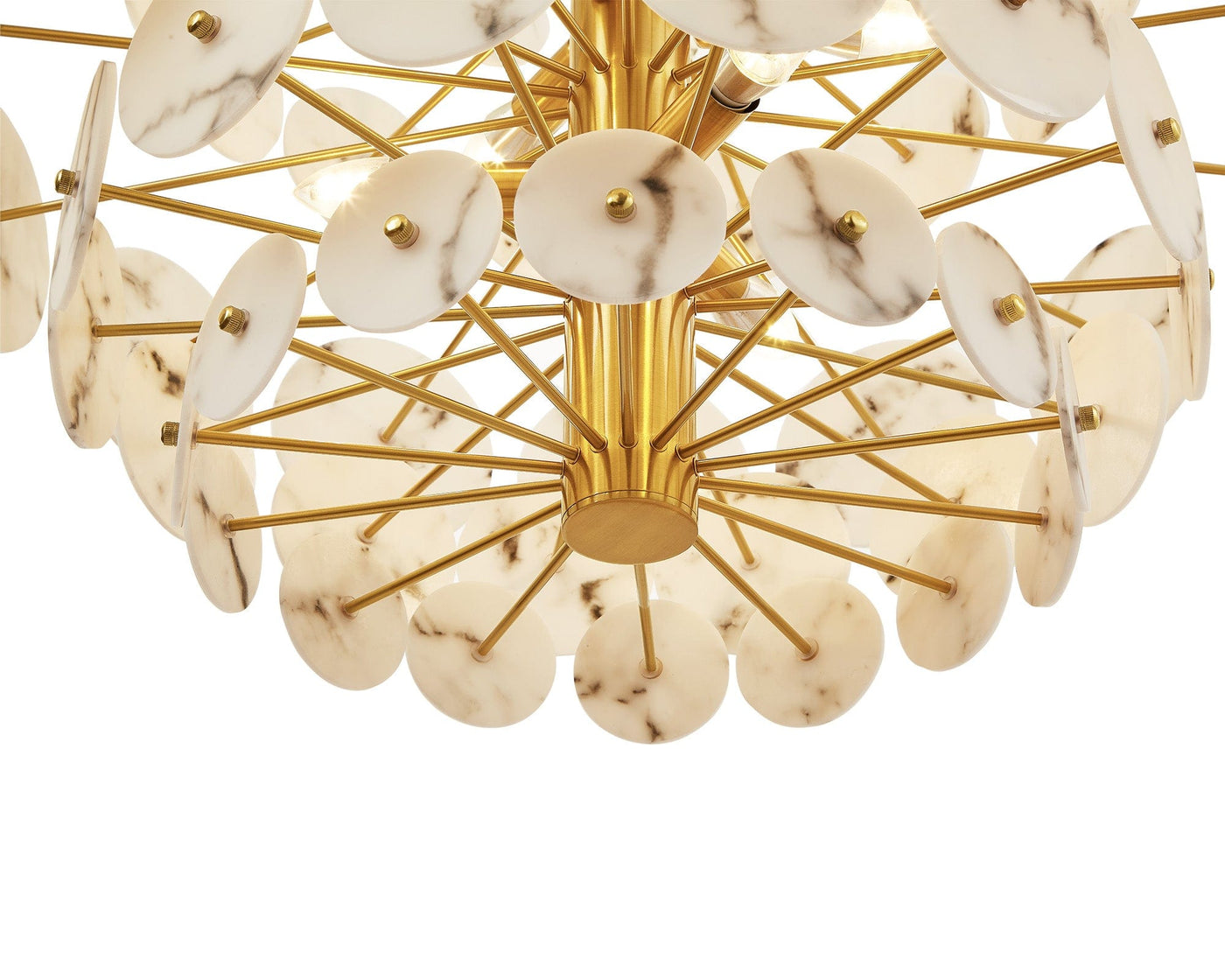 Liang & Eimil Lighting Momo Chandelier - Antique Brass & Alabaster House of Isabella UK