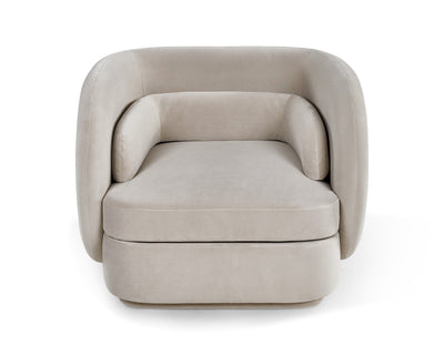 Liang & Eimil Living Chantal Occasional Chair - Kaster Pebble Velvet House of Isabella UK