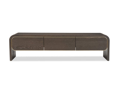 Liang & Eimil Living Walter Media Sideboard - Dark Grey Oak & Brass House of Isabella UK