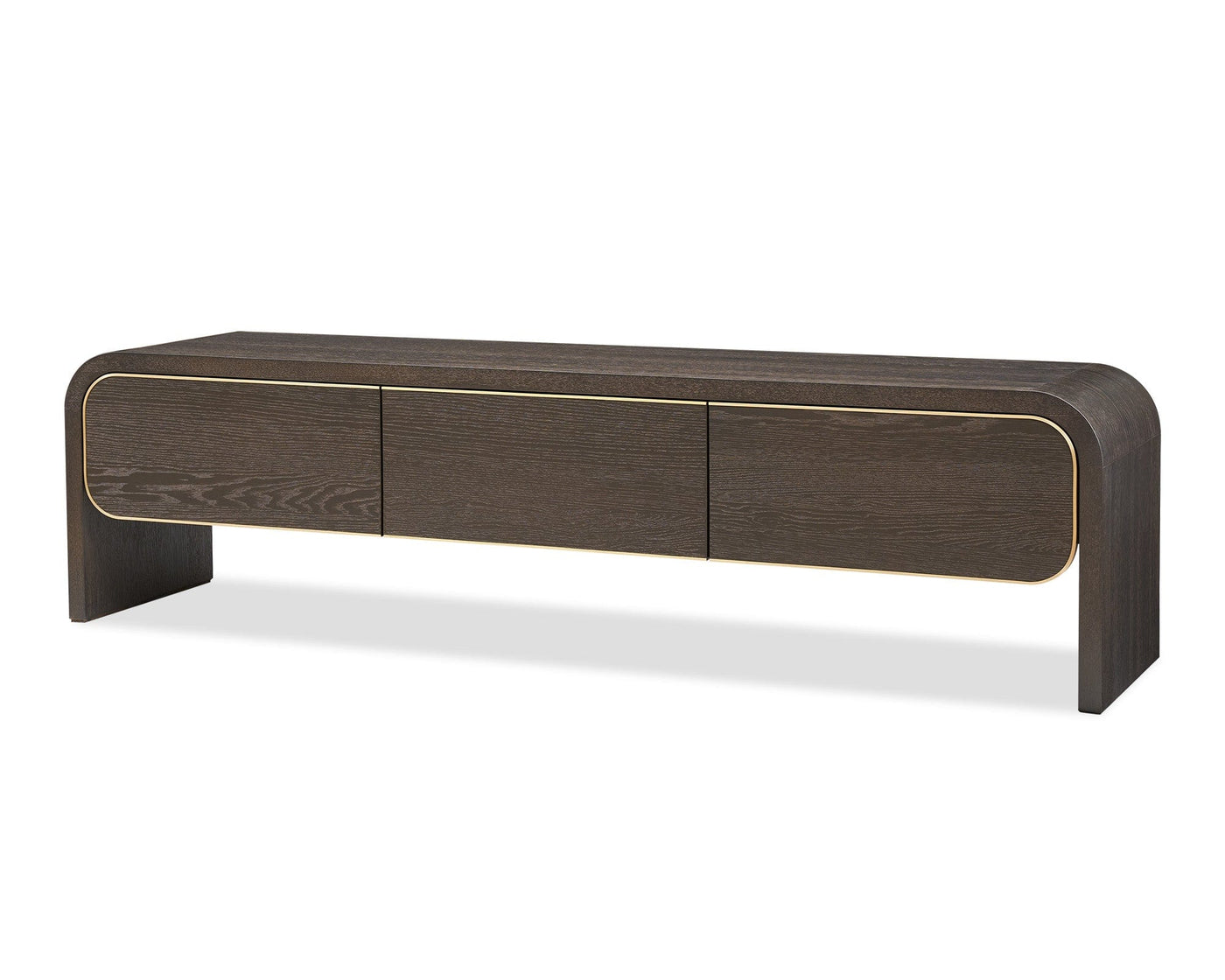 Liang & Eimil Living Walter Media Sideboard - Dark Grey Oak & Brass House of Isabella UK