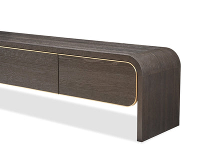 Liang & Eimil Living Walter Media Sideboard - Dark Grey Oak & Brass House of Isabella UK