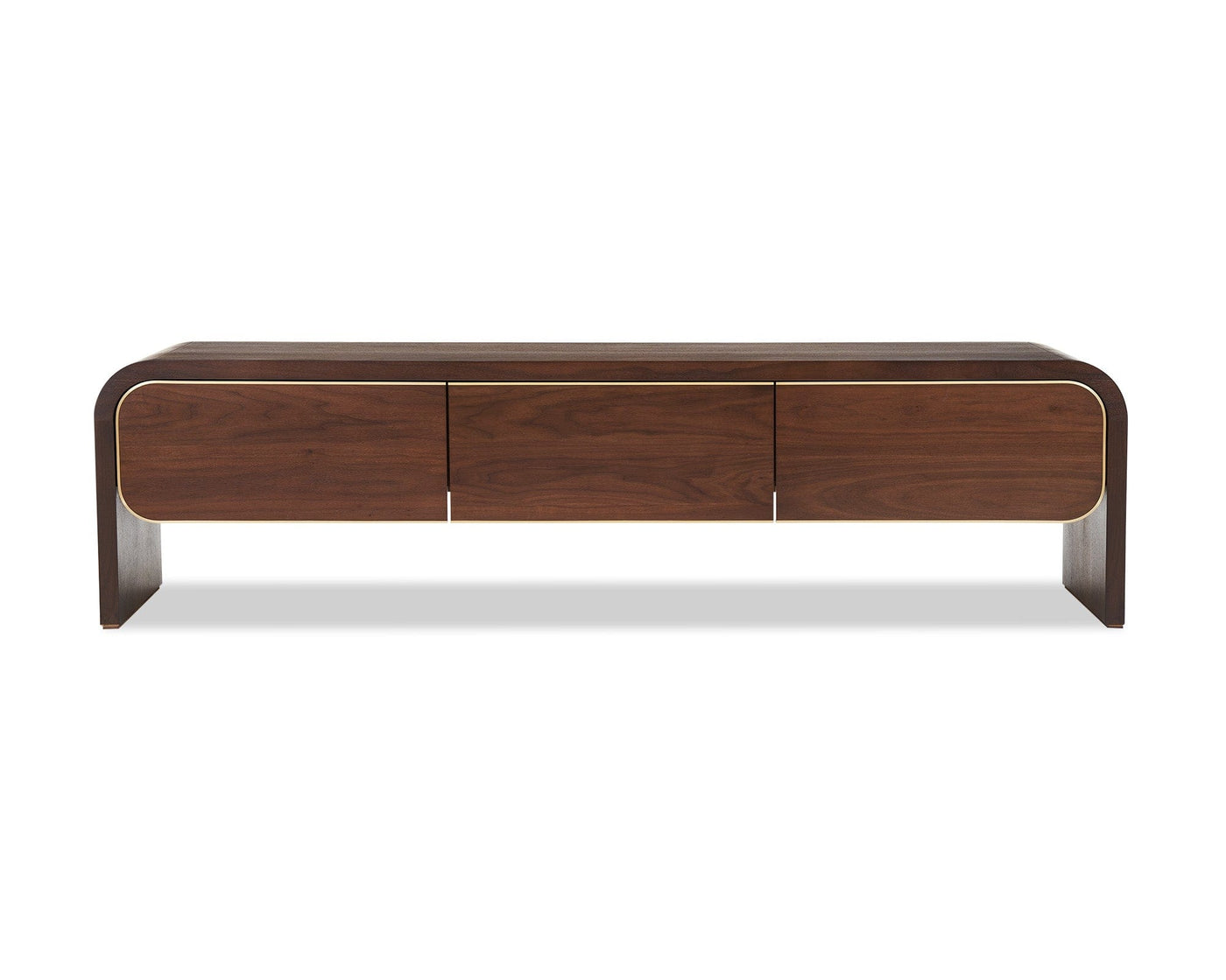 Liang & Eimil Living Walter Media Sideboard - Natural Walnut & Brass House of Isabella UK