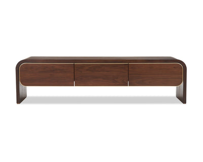 Liang & Eimil Living Walter Media Sideboard - Natural Walnut & Brass House of Isabella UK