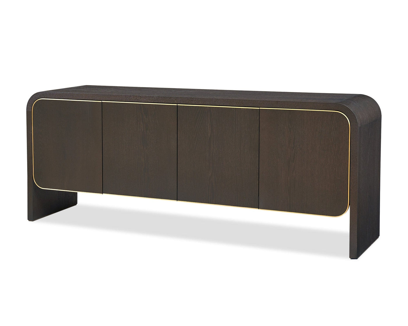 Liang & Eimil Living Walter Sideboard - Dark Grey Oak & Brass House of Isabella UK