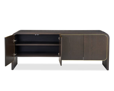 Liang & Eimil Living Walter Sideboard - Dark Grey Oak & Brass House of Isabella UK