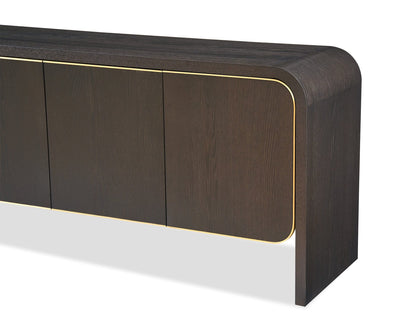 Liang & Eimil Living Walter Sideboard - Dark Grey Oak & Brass House of Isabella UK