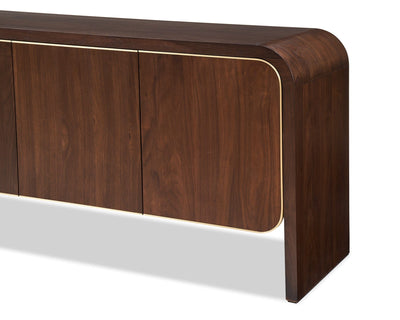 Liang & Eimil Living Walter Sideboard - Natural Walnut & Brass House of Isabella UK