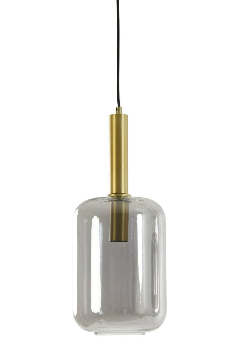 Light & Living Lighting Hanging lamp 22x52 cm LEKAR antique bronze+smoked glass House of Isabella UK