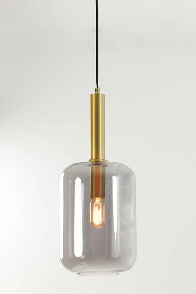 Light & Living Lighting Hanging lamp 22x52 cm LEKAR antique bronze+smoked glass House of Isabella UK