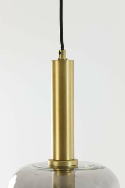 Light & Living Lighting Hanging lamp 22x52 cm LEKAR antique bronze+smoked glass House of Isabella UK