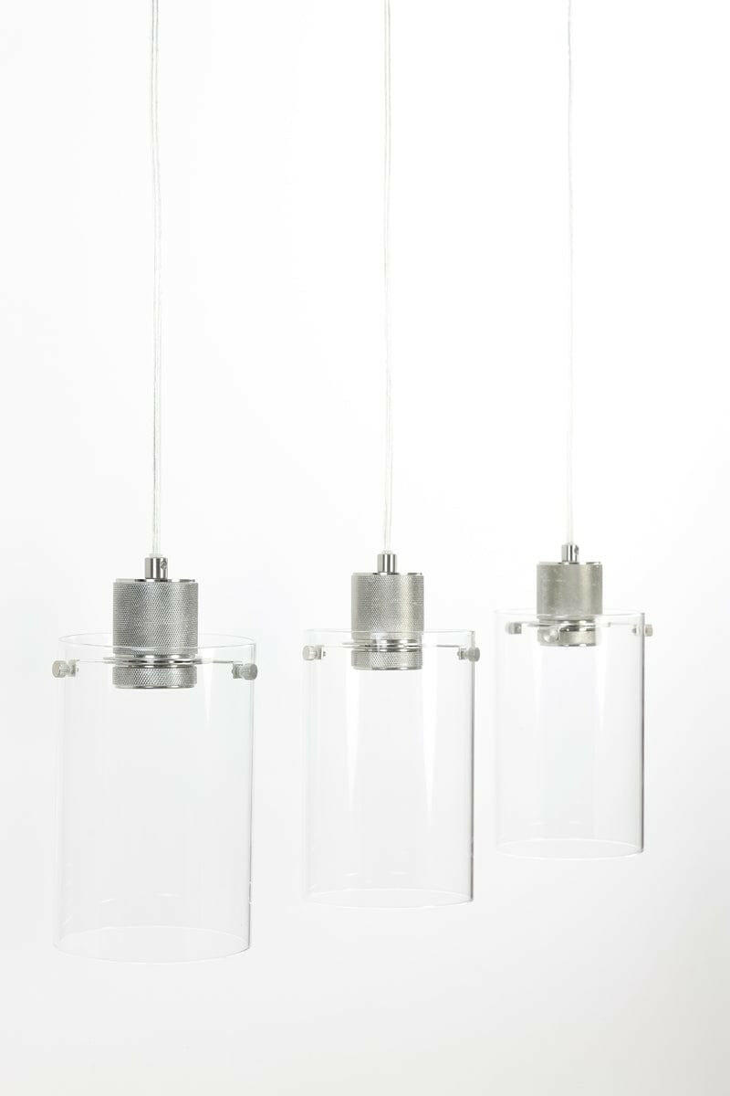 Light & Living Lighting Hanging lamp 3L 65x12x18,5 cm VANCOUVER nic. sat.-glass House of Isabella UK