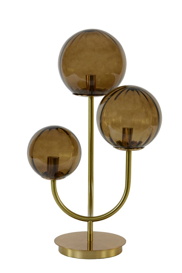 Light & Living Lighting Magdala Table lamp - brown+gold House of Isabella UK